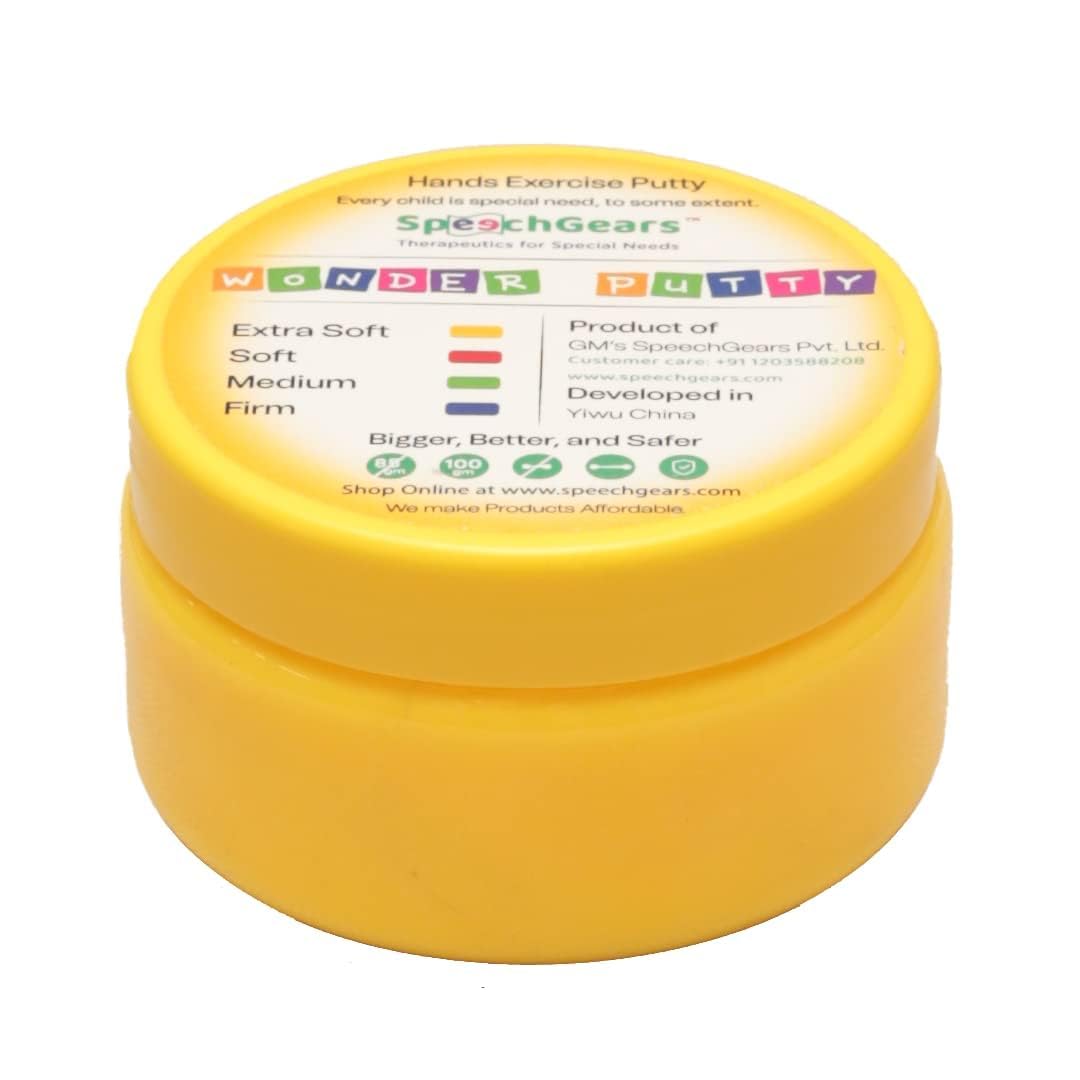WONDER PUTTY Yellow Soft(100gm) | Exercise Material for Hand Therapy | Hand Exercise Putty for Arthritis