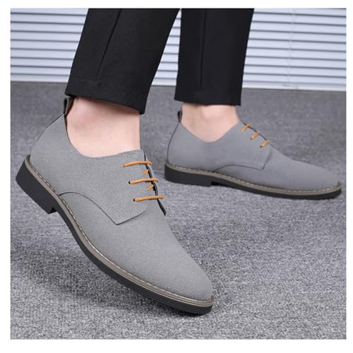 Image of Men's Suede Lace Up Oxfords Classic Wing Tips Dress Shoes Casual Luxury Business Work Office Derby Shoes