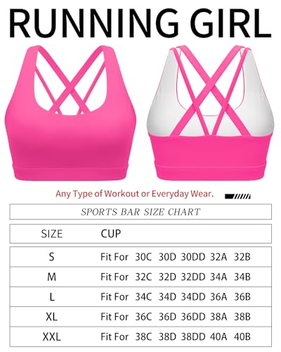 RUNNING GIRL Sutiã esportivo com tiras para mulheres sexy cruzado nas costas, suporte para ioga, sut