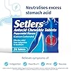 Setlers Antacid Chewable Tablets, Peppermint Flavour, 24 Pack, Contains Calcium Carbonate, Effective Relief from Indigestion and Heartburn, Tackles Acid Reflux