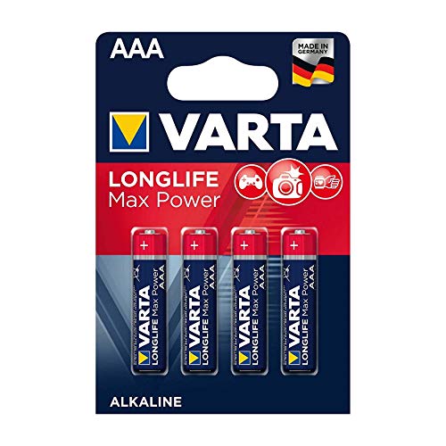 Varta - Pilas Alcalinas Recargables Batería (AAA, 4 unidades)