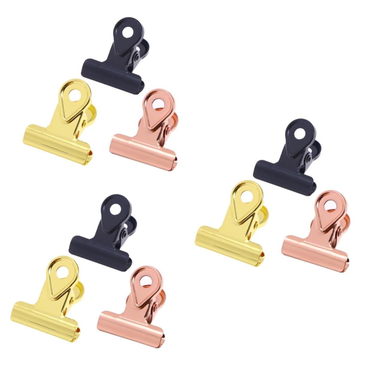 Lurrose 45pezzi Clip Hinge Fermacarte Rame Per e Casa Per Documenti e Colori Rosa e Opaco