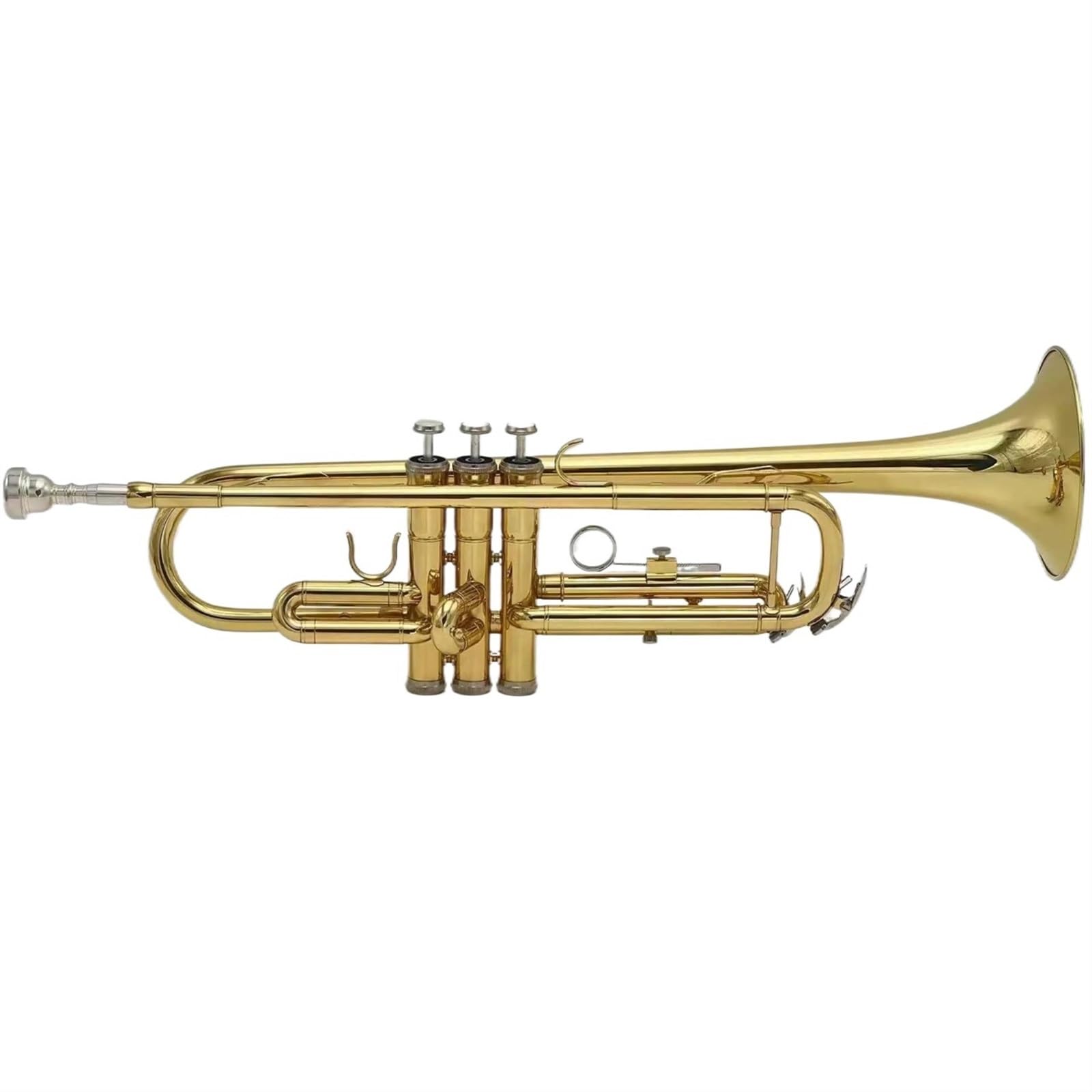trąbka dla początkujących Bb Trąbka B Płaska Mosiężna Posrebrzana Profesjonalna Trąbka Instrumenty Muzyczne Ze Skórzanym Etui Instrument Dla Początkujących