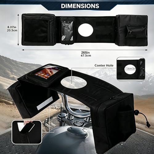 Alforja para ATV Outlander MAX 1000R 2013-2026 con bolsillo para teléfono y compartimentos para organización miniatura 4