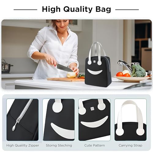 Image of NFI essentials Insulated Lunch Bag for Men Women Large Tiffin Carry Bag Travel Lunch Box Organizer for Office, School, College, Leak-Proof Lunch Cooler Bag
