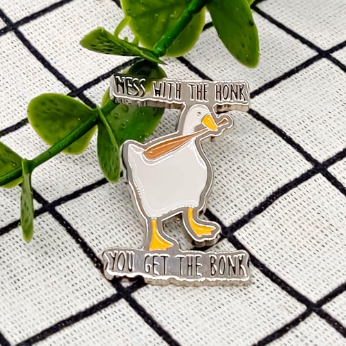 Image of Untitled Goose Enamel Pin - Animal World Series | Premium Enamel Pin - Statement Lapel Pin - Plated Badge for Clothing, Bags, Hats, Jackets, and Lanyards