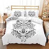 LucaSng Blanco Funda Nordica 3D Impresión Ropa De Cama  De 