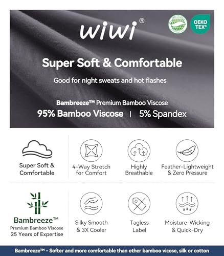 Image of WiWi Viscose from Bamboo Pajamas Set for Women Super Soft Short Sleeve Cooling Summer Plus Size Pjs Sets Sleepwear S-4X