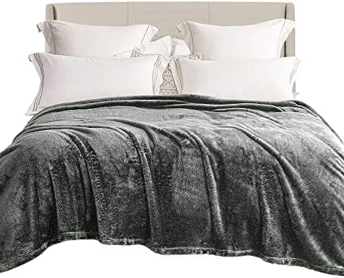 Exclusivo Mezcla Fuzzy Fleece Throw Blanket, 127x178 CM Sofa Throws, Soft Flannel Throws for Sofa, Dusty Pink Blanket