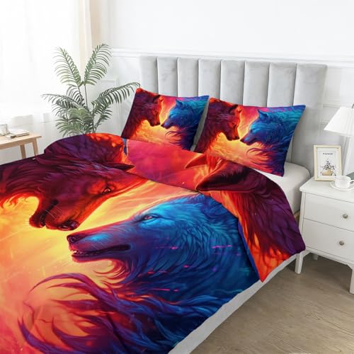 Fantasy animaux housse de couette 200x200 parure de lit luxe - 3