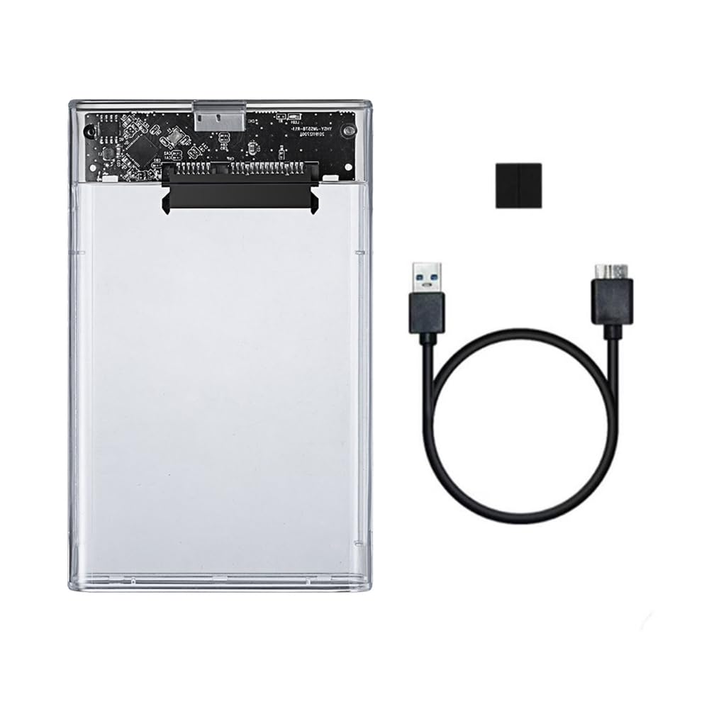 sodeber USB3.0 2.5inch Clear Hard Disk Enclosure Case 5Gbps For Easy Data Access Box