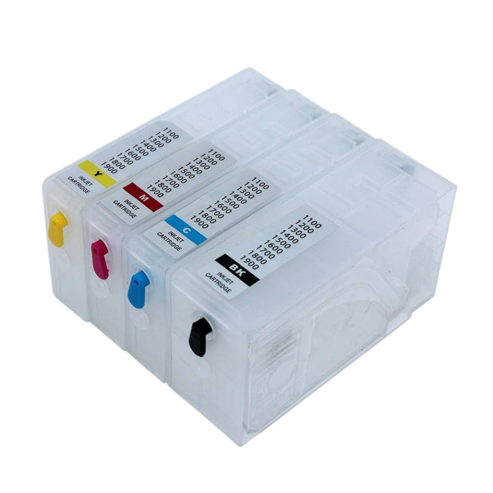 Juego de 4 Cartuchos de Tinta de Repuesto PGI-1100 con Chip ARC Compatible con Impresora MAXIFY MB2010 MB2110 MB2710