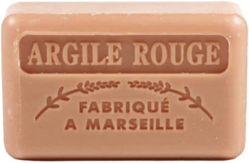 125g Savon De Marseille Soap - red clay (argile rouge) by Foufour