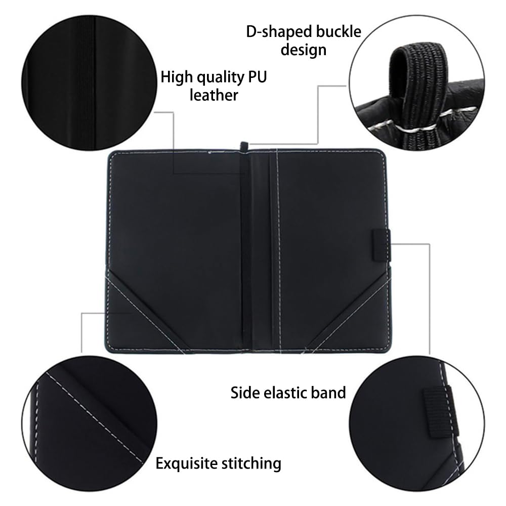 Golf Scorecard Holder, PU leather Golf Log Book with 10 Pcs Golf Scorecards Portable Golf Yardage Book for Golf Training Men & Women - Image 2