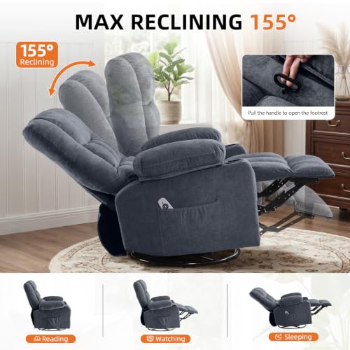 Image of Rocker Recliner Chair with Massage and Heat