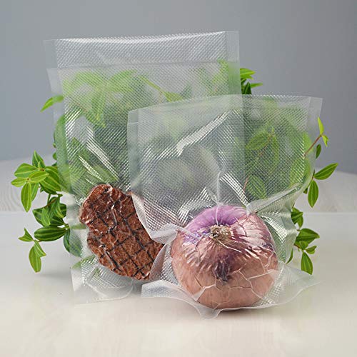 Rightpak Vacuum Food Sealer Bags 25 Pieces 20cm x 30cm, Pre-Cut Textured Bags, Thick Embossed Design