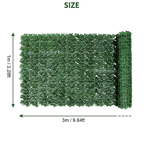 Künstlicher Efeu-Zaun 1x3m - Sichtschutz Für Garten & Balkon