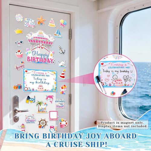 Set de 27 Imán Decorativo de Cumpleaños para Puerta en Crucero miniatura 2