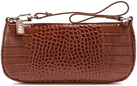 Retro Shoulder Bag For Women Ins Crocodile Pattern Bag (brown)