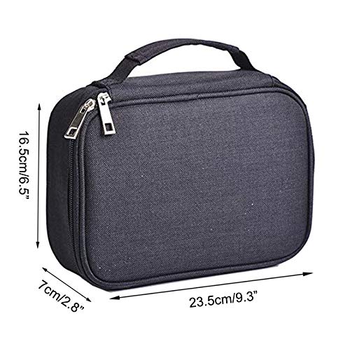Image of Becho Multifunction Zipper Pencil Case High Capacity Holder Pouch Pen Bag colored Pencil Pen Box 72 Slots (Black)