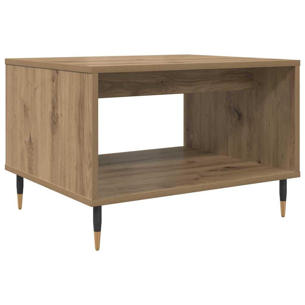 Table Basse Chêne Artisanal 60x50x40cm Style Industriel