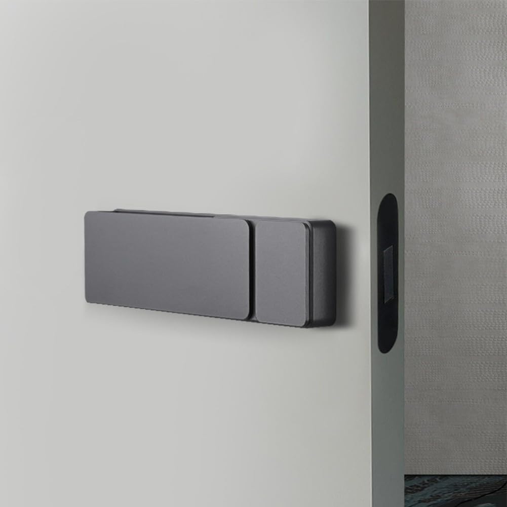 Cerradura de puerta interior de cobre puro con agujero invisible | Pestillo silencioso antioxidante para dormitorio, habitación de los niños, oficina, baño | Mecanismo de mango simple de moda (dorado)