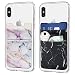 Cell Phone Card Holder, Stick on Wallet for Back of Phone, 3M Adhesive Ultra Slim Phone Pocket ID Credit Card Holder Sleeves Pouch Compatible Phone, Samsung Galaxy, All Smartphones - 2Pack (Marble)