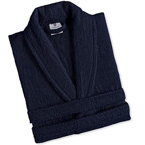 Albornoz unisex Zafiro pack de 2 batas de baño blancas de rizo de algodón para adulto