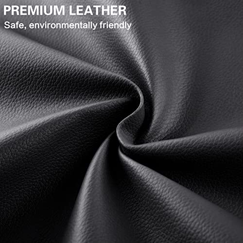 Sgooyir Leder Reparatur Set, 10x200cm Kunstleder Selbstklebend, Kunstleder Reparaturset Flicken Selbstklebend Patch für Autositze, Sofa, Jacken, couch, Möbel Schwarz