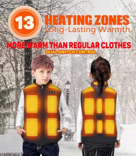 Heated Vest Heated Jacket for Boys Girls,Youth Kids Jackets Vest,Winter Coats,Heated Clothing[Battery Not Included]2