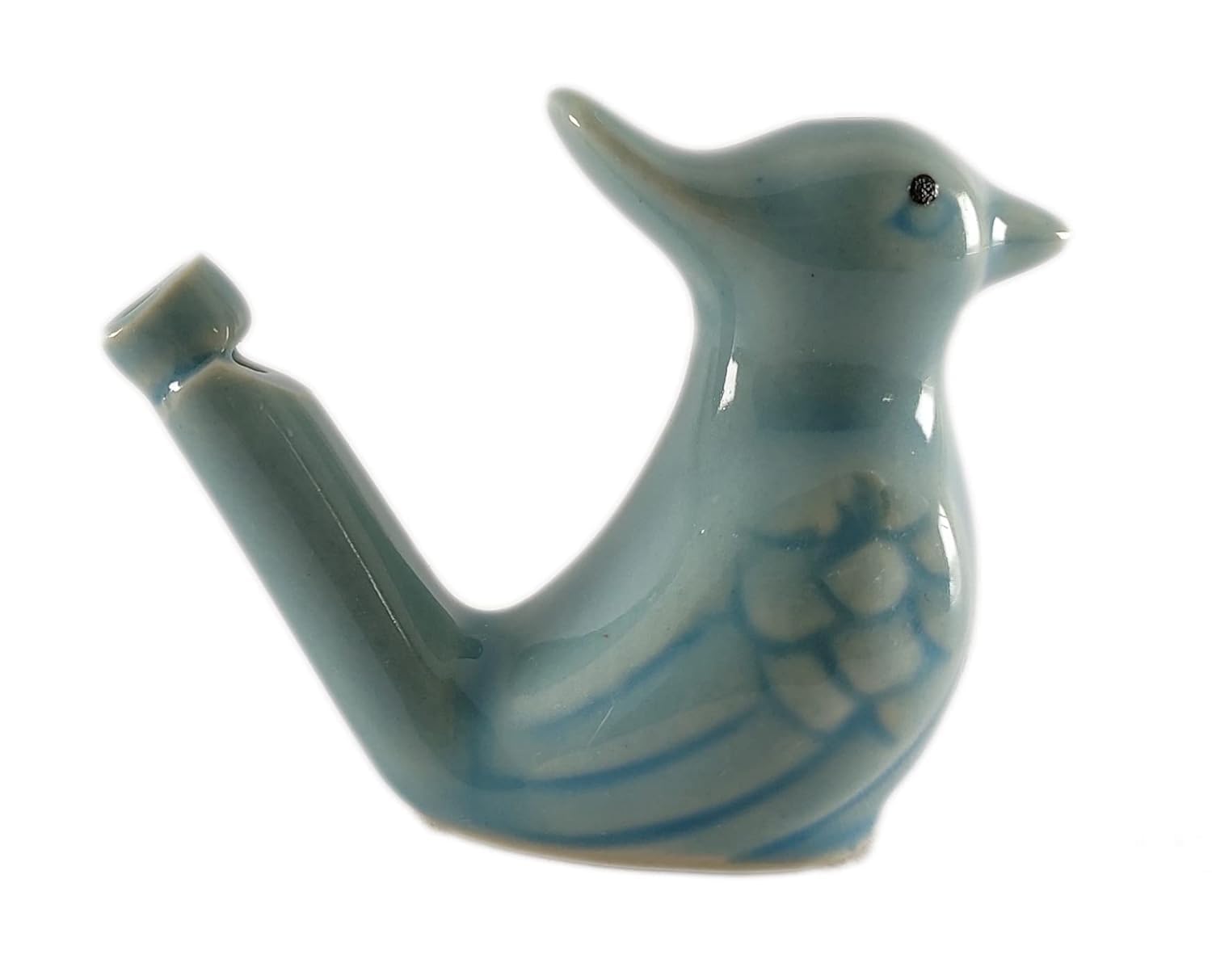 Ceramic Water Whistle Toy Handmade Terracotta Animal figurative Instrument, Fill The Water and Blow The Bird for Different Sounds Bird Water Whistle-picture-10