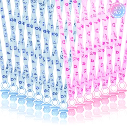 Image of XINHUIDALSQ 100 Baby Shower Pacifiers Necklace, Acrylic Pacifier Necklaces