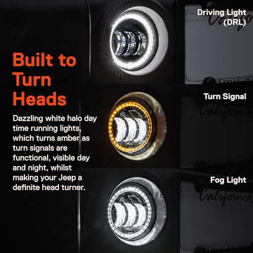 Image of TRUE MODS 7 Inch LED Headlights & Fog Lights for 2007-2018 Jeep Wrangler JK