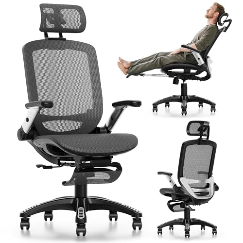 GABRYLLY Ergonomic Office Chair with Footrest, High Back Home Desk