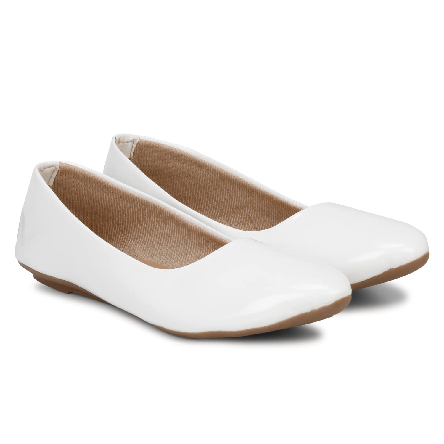 Dhairya Collection Ladies Flat Pointed Official Belly White (B0B1XM7SY3) Amazon Price History, Amazon Price Tracker