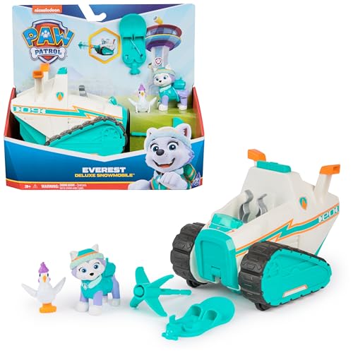 Paw Patrol - Pat Patrouille - Véhicule à Fonction Everest - Camion-Neige Voiture Figurine À Collectionner - Projectile - Pat Patrouille Jouet - Voiture...
