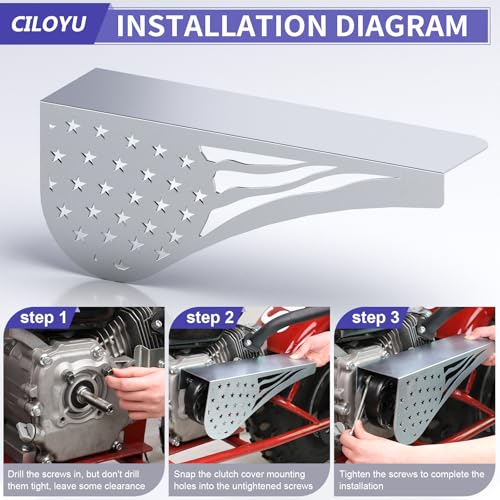 Image of Metal Mini Bike Clutch Cover Chain Guard Replacement for Predator 212 224cc 196cc GX160 Engine Coleman CT200U CT200U-EX BT200X Baja MB200 Doodlebug DB30 CT100U CC100X Motovox Mbx10 Mbx11 Parts