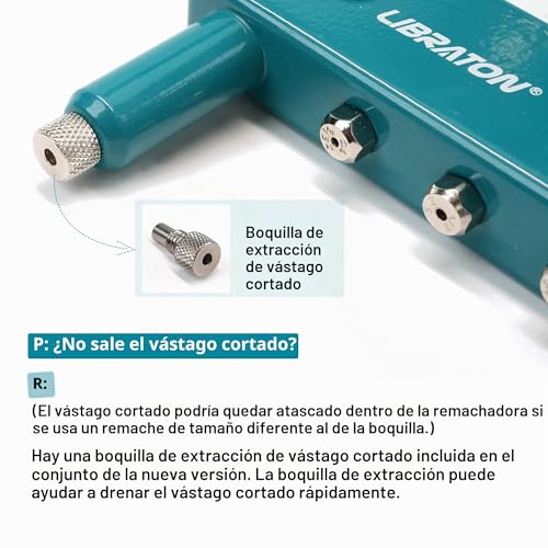 Miniatura 7 de Libraton Remachadora Manual De 80 Piezas, Pistola De Remaches Con Remaches De 4 Tamaños Hss Brocas, Herramienta Remachadora Profesional Para Automoción, Ferrocarriles, Muebles, Instrumentos