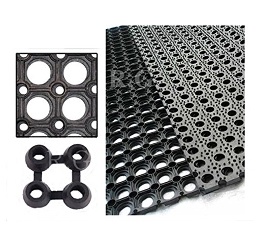 Preisvergleich Produktbild Gummimatte Schmutzfangmatte Ringgummimatte Ringmatte Verbinder 5 Größen (80x120)
