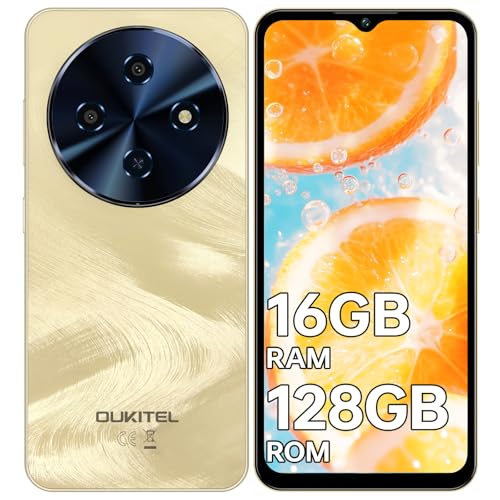 OUKITEL C5 Telephone Portable Pas Cher 16(4+12) Go+128Go/TF 1To, Smartphone Pas Cher Android 14, 6.52, 13MP Téléphone Portable 5000mAh, Smartphone Débloqués Double SIM 4G/Face ID/GPS/OTG
