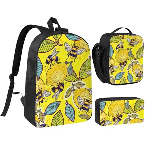 Sac à dos d'école jaune à bandes réfléchissantes pour sécuriser les trajets à pied