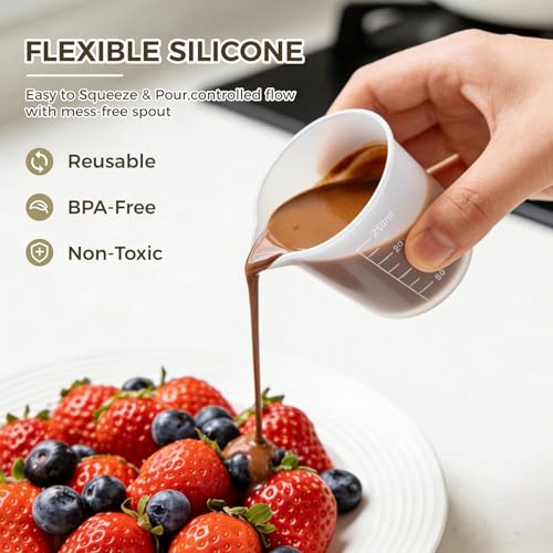 Set 6 Vasos de Silicona para Medir Chocolate 100-350ml miniatura 5