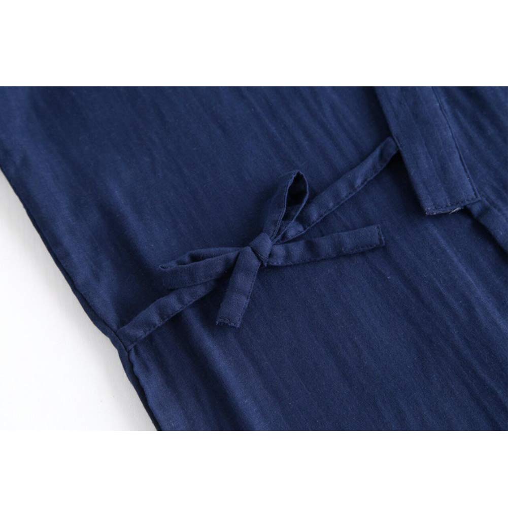 un-brand Kimono japonés para Hombre, Suelto, Informal, para el hogar, Pijama, Ropa de Dormir, Talla L O48