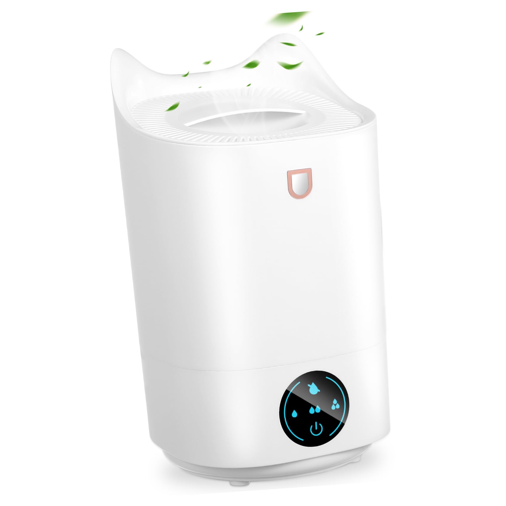 Umidificatore 3.1l Bianco in Plastica, Touch Screen Portatile | Ambienti Piccoli e Scrivania, Design Minimalista e Linee Eleganti, Controllo Pannello Intuitivo