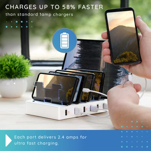 Hercules Tuff Charging Station for Multiple Devices 6 USB Fast Ports