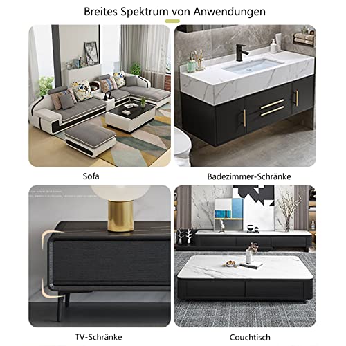 Set of 4 Replacement Furniture Feet, Metal, 6 Inches / 15 cm, Black Furniture Feet, DIY Furniture Feet, Table Legs - Image 3