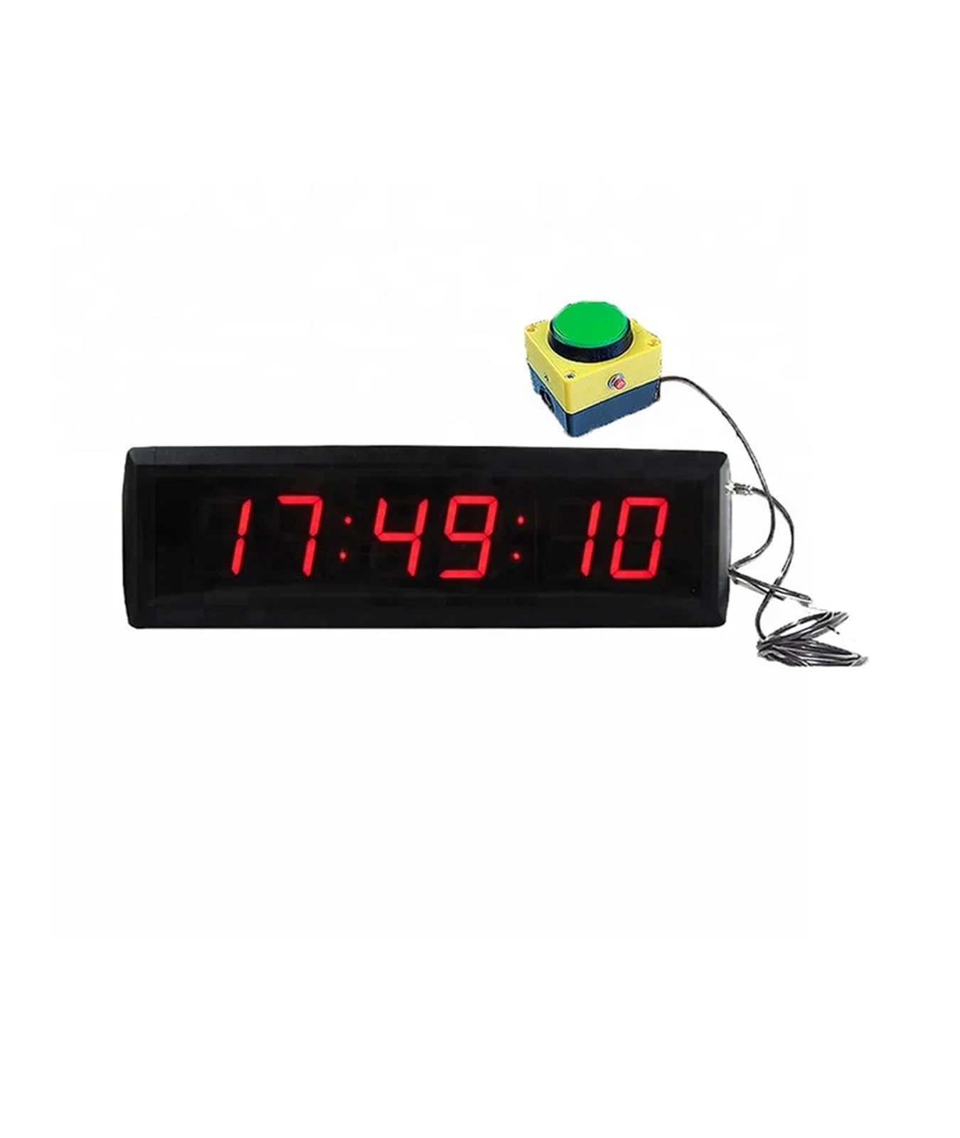 LED Countdown Wall Clock With Chronograph, Alarm, Timer, Stopwatch, Button Reset To Zero, Red Color