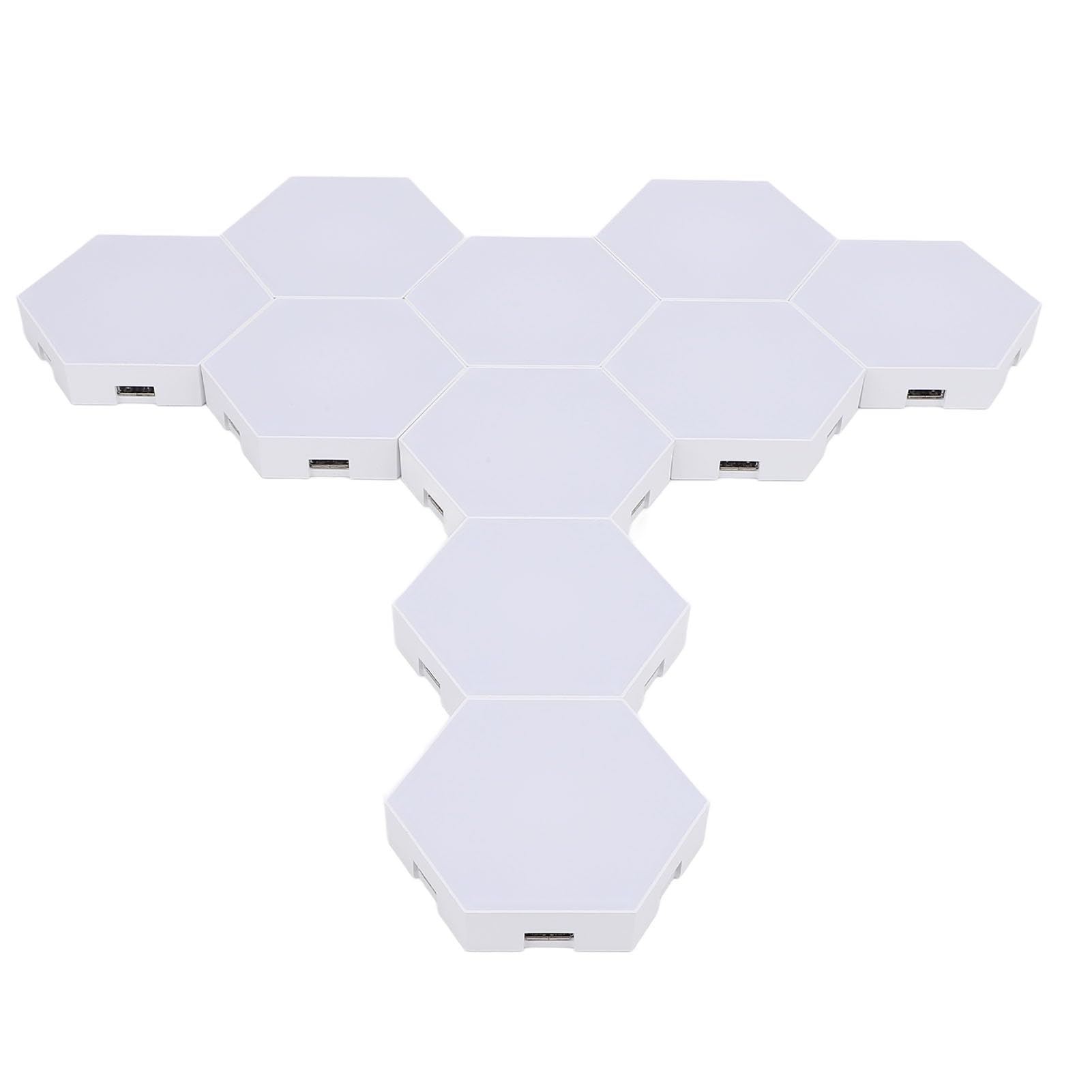 Panneaux Lumineux Hexagonaux RVB à Couleur Changeante, Lot de 10, pour Salle de Jeu et de Cinéma, Synchronisation Musicale avec Télécommande