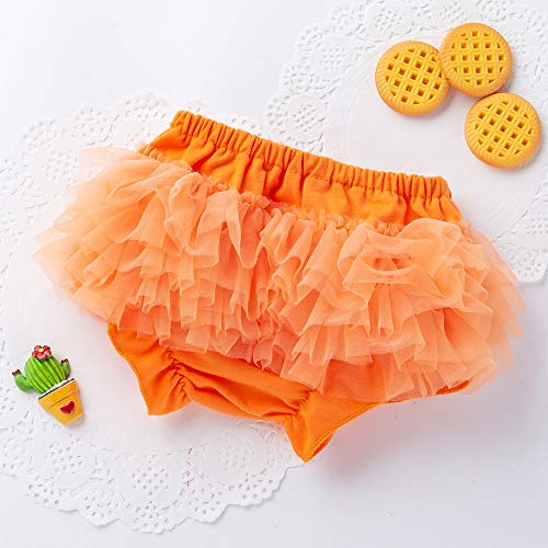 Baby Girls'Tutu Bloomers Newborn Toddler Cotton Tulle Ruffle Diaper Covers with Bow 0-24 Months3