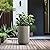 Kante Tall Fulted Planter, 17.7 Inch Tall Round Concrete Plant Pots with Drainage Hole and Rubber Plug, Modern Decor for Indoor Outdoor Plants, Flower, Weathered Concrete
